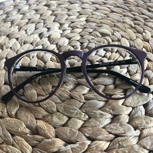 Ciel Round Purple & Clear Colored Eyeglasses
